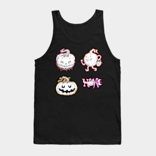 Halloween B&W Jack O' Lantern Sticker Pack Tank Top